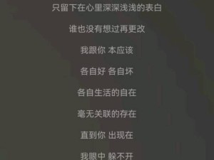 我和你本应该各自好各自坏是什么歌高难度玩法深度攻略