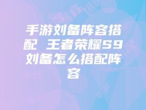 王者模拟战刘备攻略，策略技巧解析与价值最大化指南