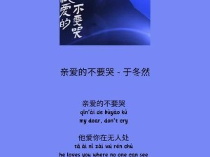 揭秘魔力旋律之源 哪首歌让不要哭了吗成共鸣之曲