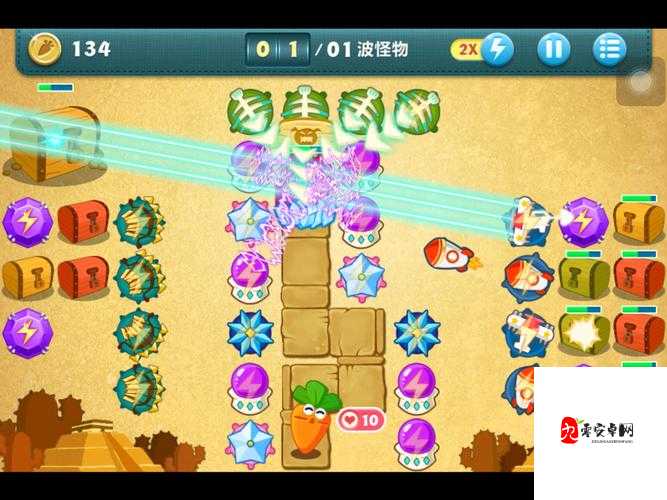 保卫萝卜136关深度攻略图解，解锁地下庄园的秘密