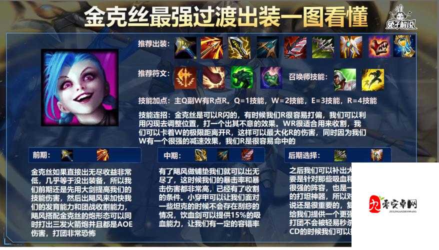 英雄联盟手游金克丝吸血流出装全攻略