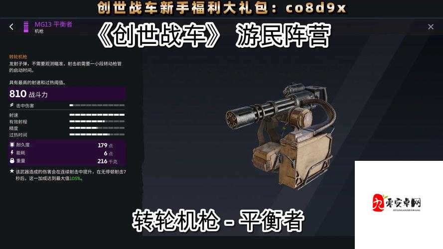 创世战车强势机枪推荐以下这些机枪不容错过