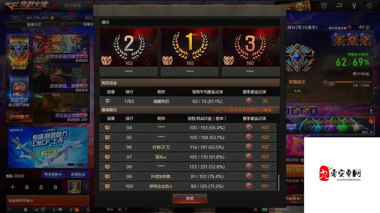 穿越火线排位赛细节管理，资源利用的艺术