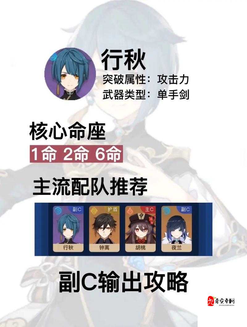 原神二点零行秋搭配思路与圣遗物配备策略