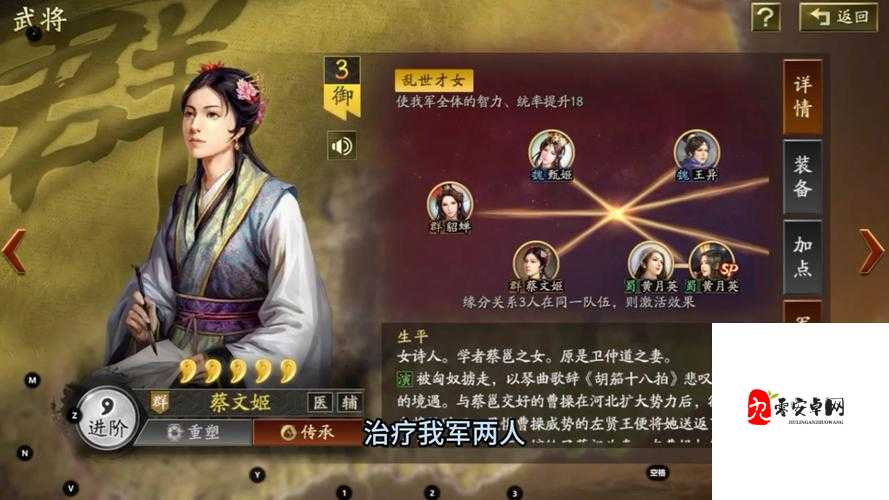 三国志战略版蔡文姬，阵容搭配的艺术