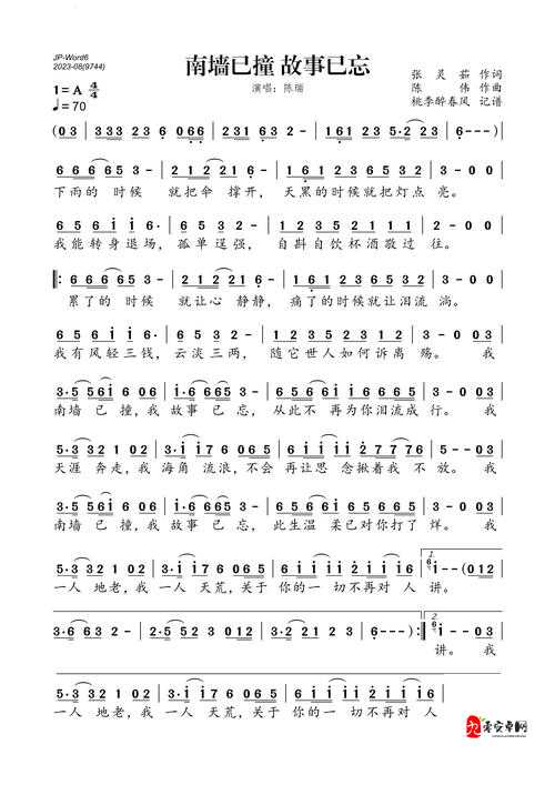 可能我撞了南墙才会回头吧，这句歌词究竟出自何方神曲？