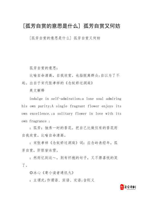 何为孤芳自赏什么歌，在资源管理中的深度解析与实践策略