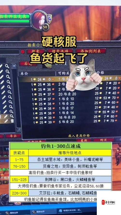 魔兽世界怀旧服钓鱼攻略，资源管理的艺术
