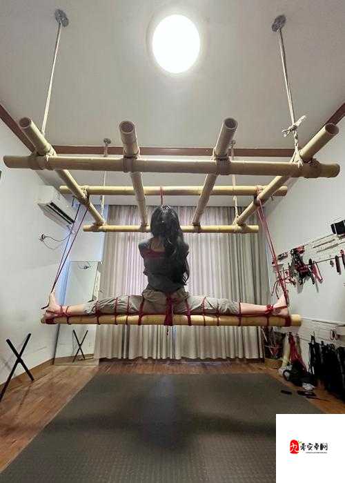 FXX 单脚吊缚 M 字开腿调教室：探索性爱的极限