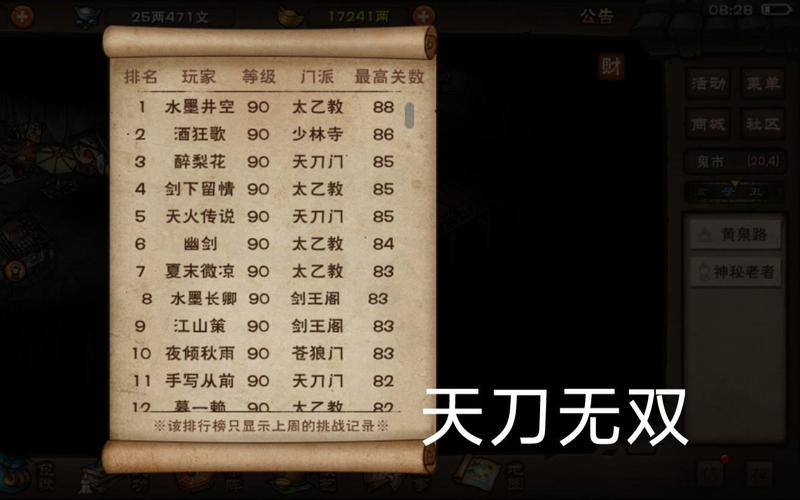 烟雨江湖天刀门门派介绍及其资源管理策略