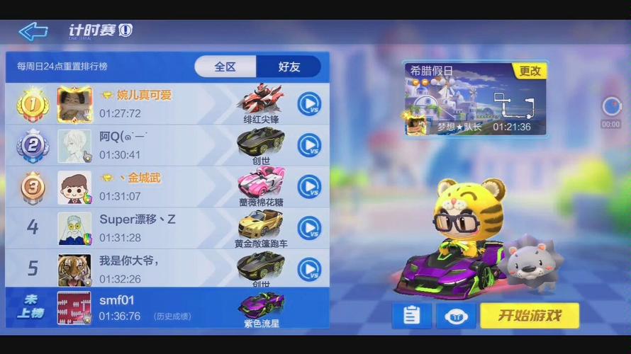 跑跑卡丁车手游希腊假日道具图水点位置大全攻略